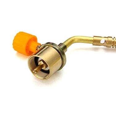 Imagem de Tocha de soldagem de latão MAPP Tocha de gás propano estilo gatilho de ignição automática queimador de solda de soldagem bicos de encanamento de acampamento cabeça de tocha de acampamento