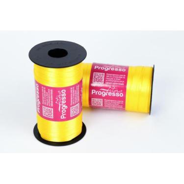 Imagem de Fita de Cetim Progresso 7mm 100 Mts Amarelo Gema 763