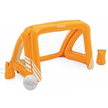 Imagem de Trave Inflável Flutuante Polo Aquático Piscina Futebol bola