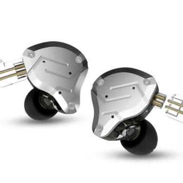 Imagem de KZ ZS10 Pro in Ear Monitores, 4BA+1DD 5 fones de ouvido intra-auriculares de metal HiFi com placa frontal de aço inoxidável, cabo destacável de 2 pinos