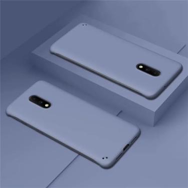 Imagem de Capa de telefone fina sem moldura para OnePlus 11 10 9 9R 8 8T 7T 7 Pro Ultrafina cor doce fosca capa traseira de plástico rígido, roxo lavanda, para OnePlus 7T Pro