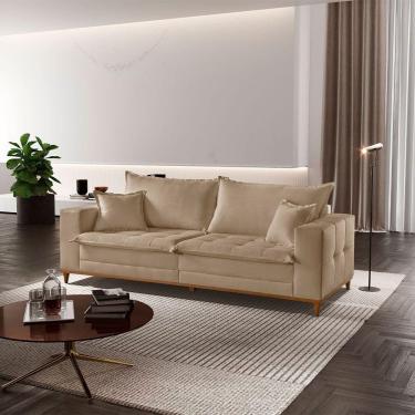 Imagem de Sofá Matrix 02 Módulos De 100cm B25cm Meu Sofá Online A226 Linho Bege