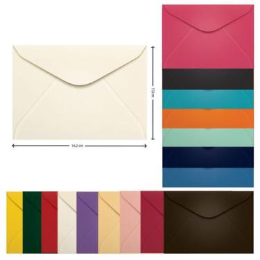Imagem de Envelope Carta Colorido 11,4 x 16,2 cm Scrity 100 Unidades, Marfim