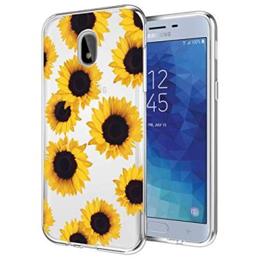 Imagem de Capa para Galaxy J7 Refine da Sidande/Galaxy J7 2018. Capa para Galaxy J7 Star, à prova de choque, transparente, floral, macia, flexível, TPU fina, capa para celular para Samsung Galaxy J7 (J737) 2018 (Mandala), sunflower