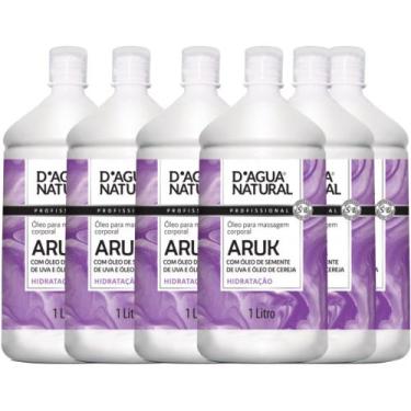 Imagem de 6 Óleo Massagem Aruk Semente De Uva Cereja 1lt Dagua Natural - D'Água 