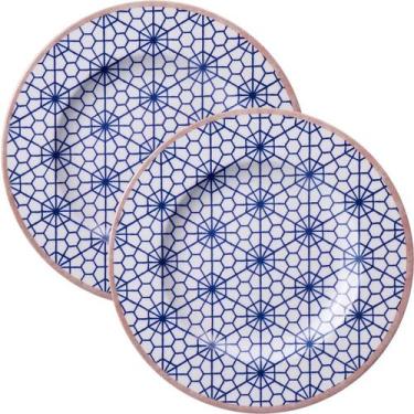 Imagem de Jogo Pratos Sobremesa Lanche 2 Pessoas 2Pçs Abstratta 21cm - Gici Home