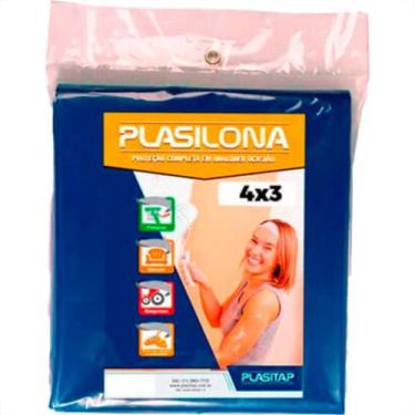 Imagem de Lona Plastica Plasitap Azul 4X 3Mt
