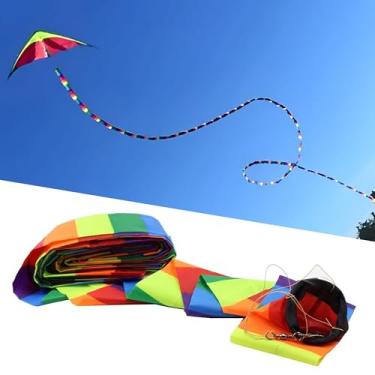 Imagem de Comcrosfly Rainbow Kite Tube Tail Outdoor Windsock with Connector，65-Feet Kite Tail