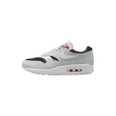 Imagem de Nike Air Max 1 PRM - Branco/Preto/Vermelho Esportivo, Platina pura/branco-preto, 36