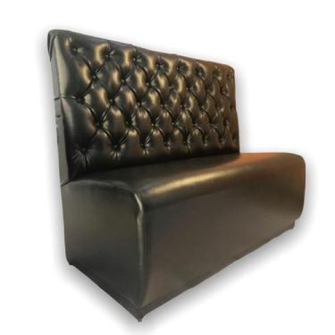 Imagem de Sofá Booth 1,80m Sintético Preto Restaurantes Bares Lanchonete Pizzari