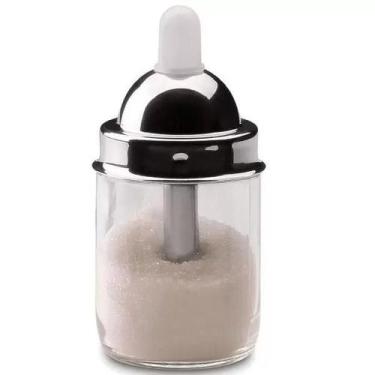 Imagem de Açucareiro com Dosador Vidro e Aço inox com Tampa 250g Forma