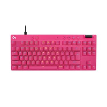 Imagem de Teclado Gamer Com Fio Logitech G PRO X TKL RAPID com layout US, Switches Magnético- analógicos, Modo Rapid Trigger, Acionamento Ajustável, e RGB LIGHTSYNC - Magenta