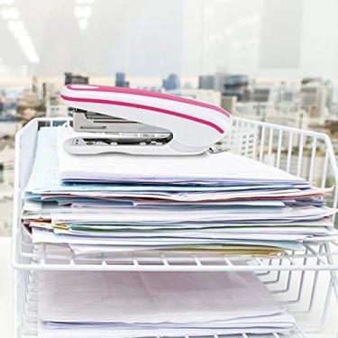 Imagem de Grampeadores de Mesa, Branco Vermelho ABS Boa Mola Elasticidade Material Escolar Artigos de Papelaria Ferramenta de Eficiência de Escritório Doméstico Pequena Máquina de