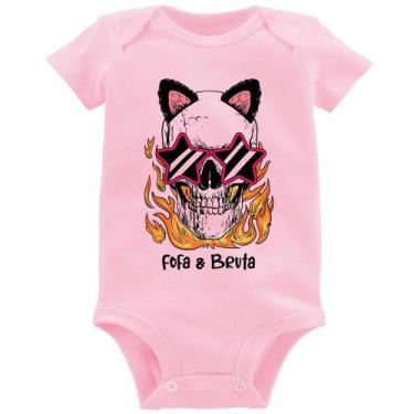 Imagem de Body Bebê Fofa & Bruta - Foca na Moda, Rosa bebê, P