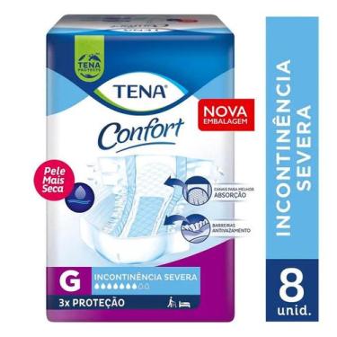 Imagem de Fralda Geriátrica Tena Confort G 8 Unidades Incontinência Severa