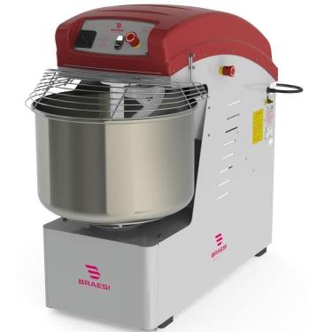 Imagem de Amassadeira Espiral Braesi 60 Litros 2,5/4cv 380V Trifásico Tacho De Inox AES-60/1-2V ST B10973 