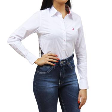 Imagem de Camisa Feminina Branco Manga Longa Austin Western 37113