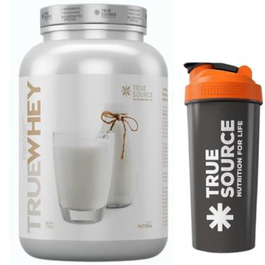 Imagem de Combo True Source Whey Protein Hidrolisado e Isolado c/colágeno Verisol (728g, Natural) + Coqueteleira Oficial