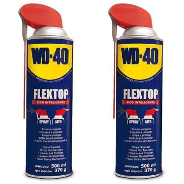 Imagem de Kit Óleo Desengripante Lubrificante 500ml 2 Unidades - FLEXTOP WD40 TH