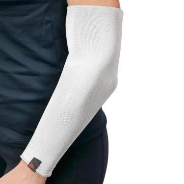 Imagem de Manguito Volei Longo Protetor Compressão Antebraço Branco Progne Sports (Par)-Unissex