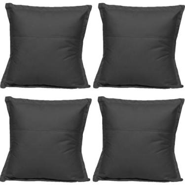 Imagem de Kit 4 Almofadas Cheias para sofá Sala Quarto decorativa 42,5x42,5 Sued