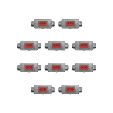 Imagem de 10 Kit Condulete 3/4 Placa 1 Posto e Mod Tomada Tramontina