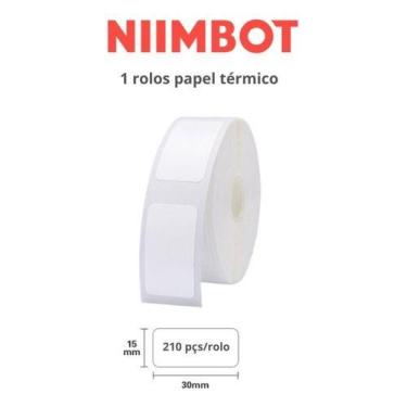 Imagem de Etiqueta Adesiva Niimbot D110 D101 D11 15x30mm 210pçs, Branco