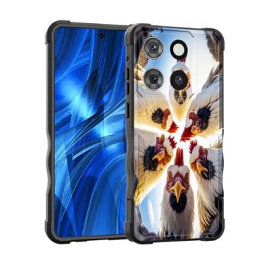 Imagem de EFGWSDER Capa para Moto G Stylus 5G 2025, [camada dupla] [proteção contra quedas de grau militar de 3,5 m] Capa resistente à prova de choque para Motorola Moto G Stylus 5G 2025, galinha fofa