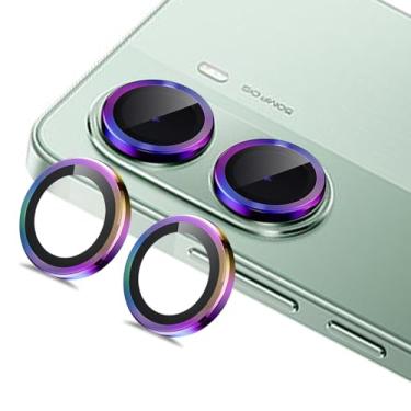 Imagem de Luchantle (Conjunto de 2 protetores de lente para câmera Xiaomi Poco X7 Pro, protetor de tela de vidro temperado 9H, acessórios de decoração de anel de metal [bandeja de instalação de 1 passo