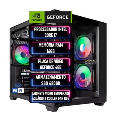 Imagem de PC Gamer Intel I7 RAM 16GB SSD 480GB GEFORCE 4GB + Adaptador Wi-fi - ADVANCEDTECH