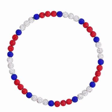 Imagem de NUKAYAI Colar de contas de beisebol masculino Bling Ice 40,6 cm/45,7 cm/50,8 cm Coleção Brilhante, Colar de Beisebol Brilhante, Strass Brilhante, Inspirada em Discoball, Presentes para Amantes de