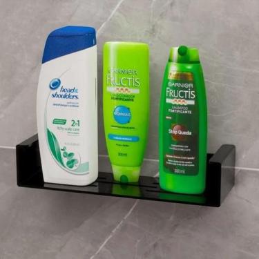 Imagem de Porta Shampoo Prateleira Banheiro Parede Metal Preto - Convenienza