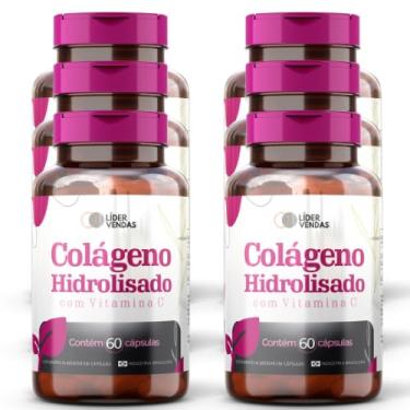 Imagem de Colágeno Hidrolisado com Vitamina C. - 1g com 60 cáps - 6 potes