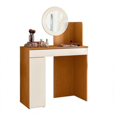 Imagem de Penteadeira Camarim áurea 1 Porta E 1 Gaveta Cinamomo-off White - Móveis Albatroz Cinamomo-off White