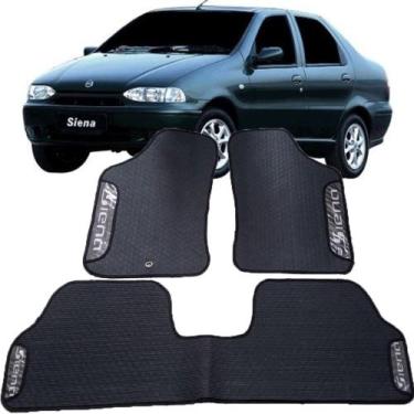 Imagem de Jogo tapete emborrachado do fiat siena  jogo com 3 peças inteiriço tra