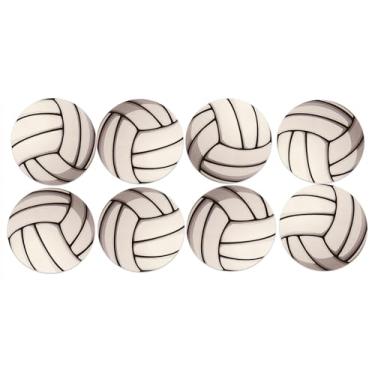Imagem de Novel Merk Adesivos de vinil de bola esportiva de vôlei - decalques individuais redondos de 5 cm para laptop, garrafa de água, telefone, lembrancinhas de festa e decoração - Adere a superfícies limpas
