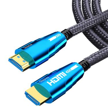 Imagem de Cabo Fibra Óptica HDMI 2.0 4K 60Hz / 18Gbps Nylon Trançado (10 Metros)