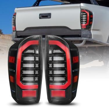 Imagem de AUTOONE Conjunto de luz traseira de LED Toyota Tacoma atualizado 2023 com lente transparente da carcaça, substituição da lâmpada traseira para Toyota Tacoma 2016 2017 2018 2019 2020 2021 2022 2023 Toyota Tacoma, lado do motorista e passageiro