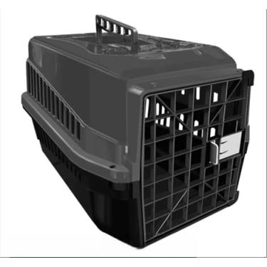 Imagem de Caixa de Transporte Pet Cachorro Gato Coelho Roedores Aves Filhotes Viagem e Passeio (Preto,N5)