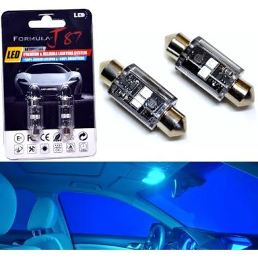 Imagem de Formula-J87 Lâmpadas LED 3030 SMD 36 mm DE3423 DE3425 12844 6418 C5W – Domo interior, mapa, porta, porta-malas, carga, substituição de luz de porta-luvas (pacote com 2) (azul gelado)
