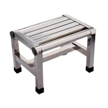 Imagem de FytStycale Apoio para os pés, banco de banho antiderrapante, banco de metal para banheiro doméstico, de chuveiro para cabeceira, apartamento, idosos, adultos, 28.5 Cm X 20.7 Cm X 20.5 Cm