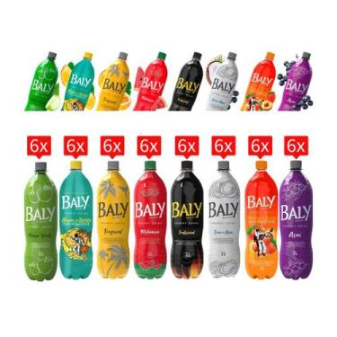 Imagem de Bebida Energética Baly 2L C/6 und SABORES, 6x Baly Energy Drink Tropic