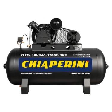 Imagem de Compressor De Ar Alta Pressão Motor Monofásico 3hp 200l 000678 Chiaperini