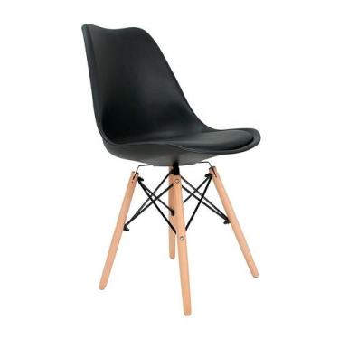 Imagem de Cadeira Eames Saarinen Leda Preta - Mobly, Preto, 1