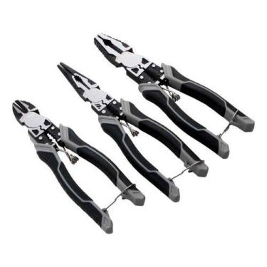 Imagem de Jogo Com 3 Alicates: Universal, Bico E Corte - Generico