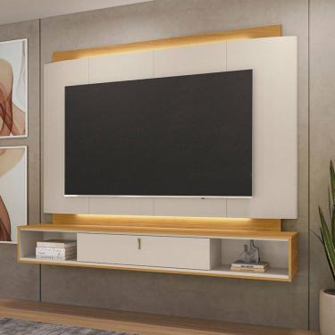 Imagem de Painel para TV Até 75 Polegadas Havana 1 Porta com Led Tauri/Off White Fosco - Linea Brasil
