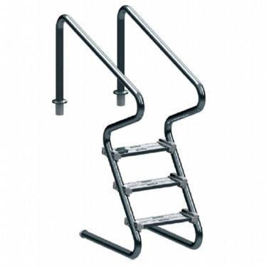 Imagem de Escada para Piscina com 3 Degraus Duplos em Aço Inox Confort 2" - Sodramar