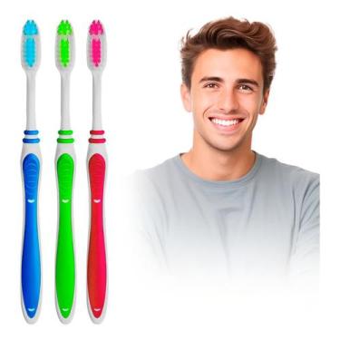 Imagem de Escova De Dente Revolution Tradicional Cerda Dura 3 Unidades - Sunny