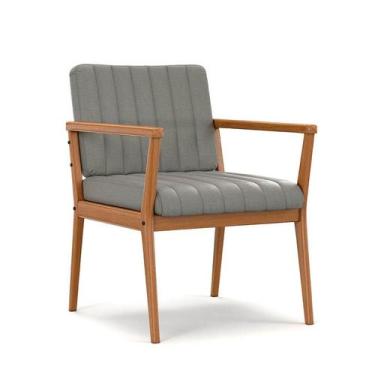 Imagem de Poltrona Miami Linho Cimento - Mobly