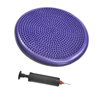 Imagem de kowaku Tapete de equilíbrio, tapete de ioga, assento oscilante, disco de equilíbrio inflável espesso, almofada plana de estabilidade para academia de, Roxo